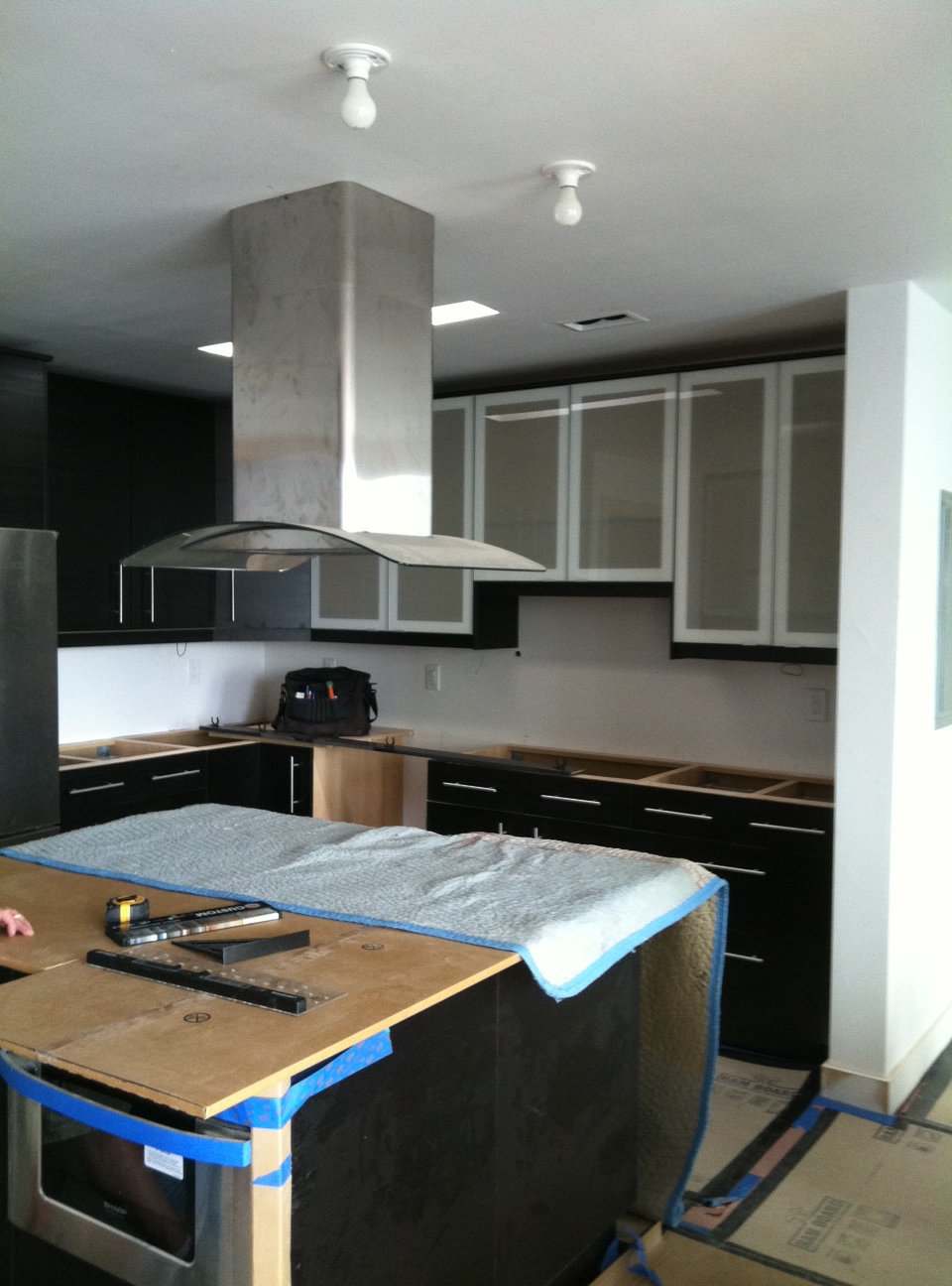 The kitchen is taking shape